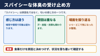 スパイシーな体臭の受け止め方