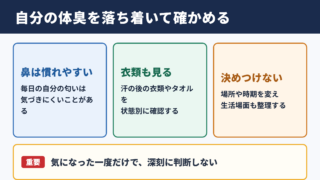 自分の体臭を確かめる基本