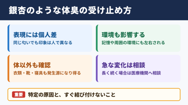銀杏のような体臭の受け止め方