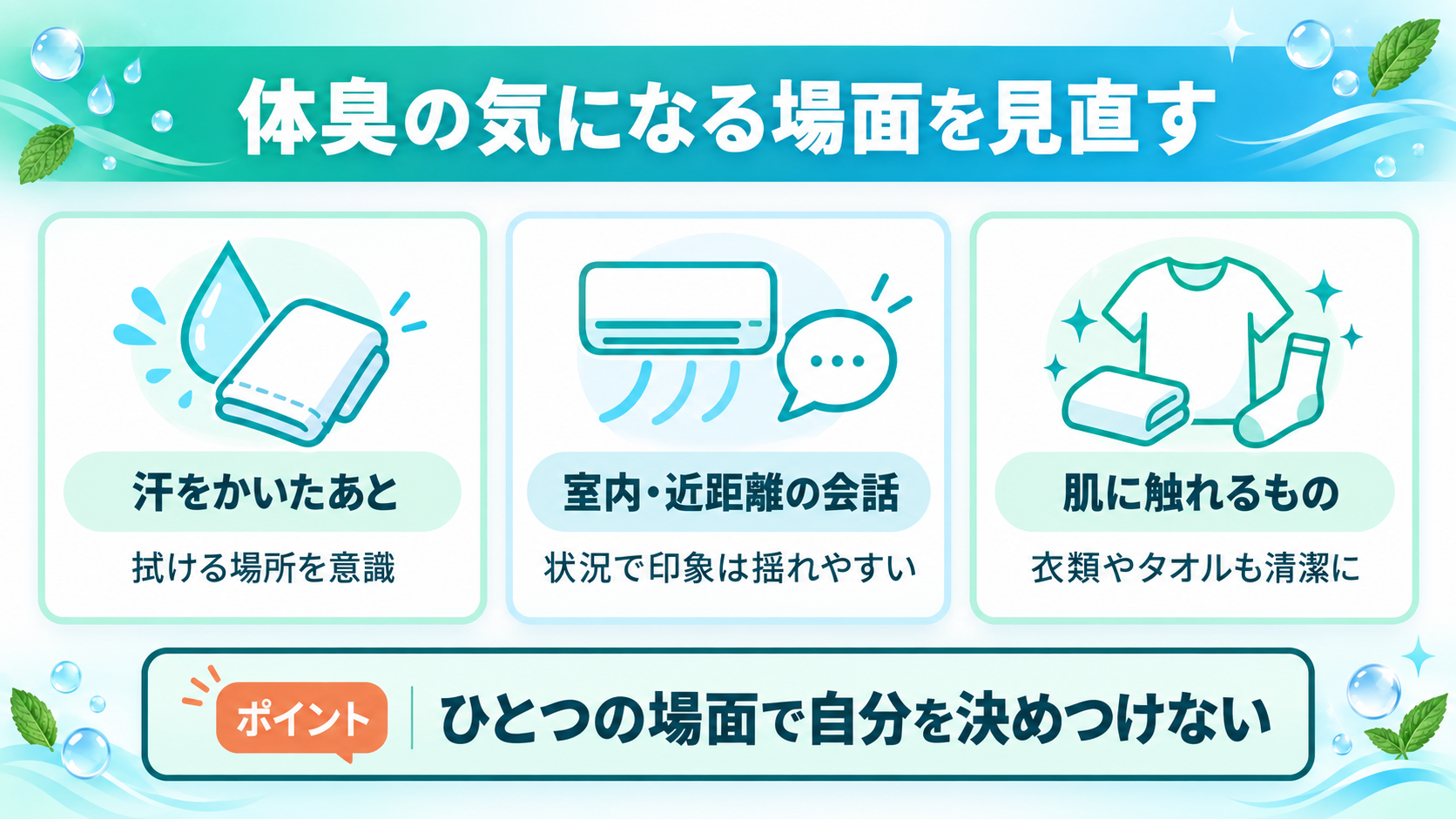 体臭が気になるときの見方