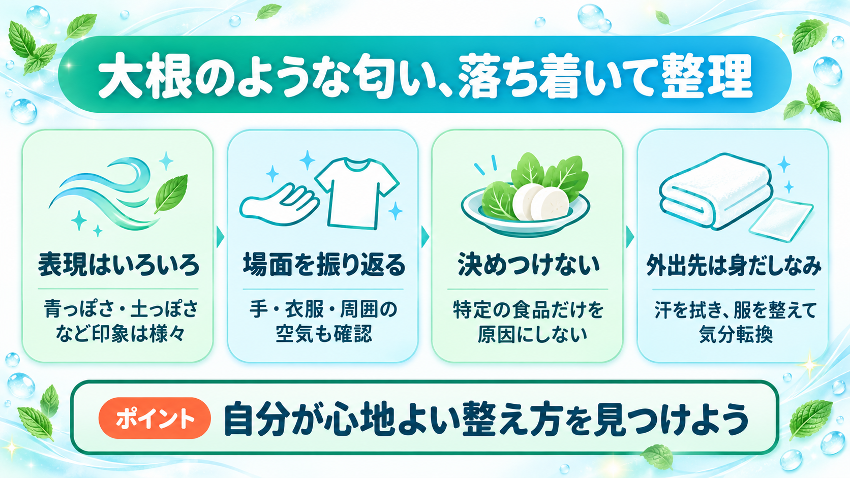体臭と大根のような匂いの受け止め方