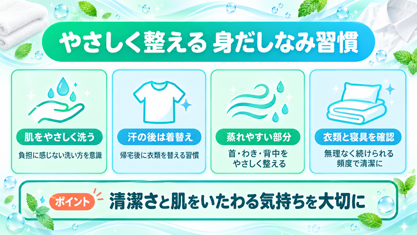 日常の身だしなみと衣類の見直し
