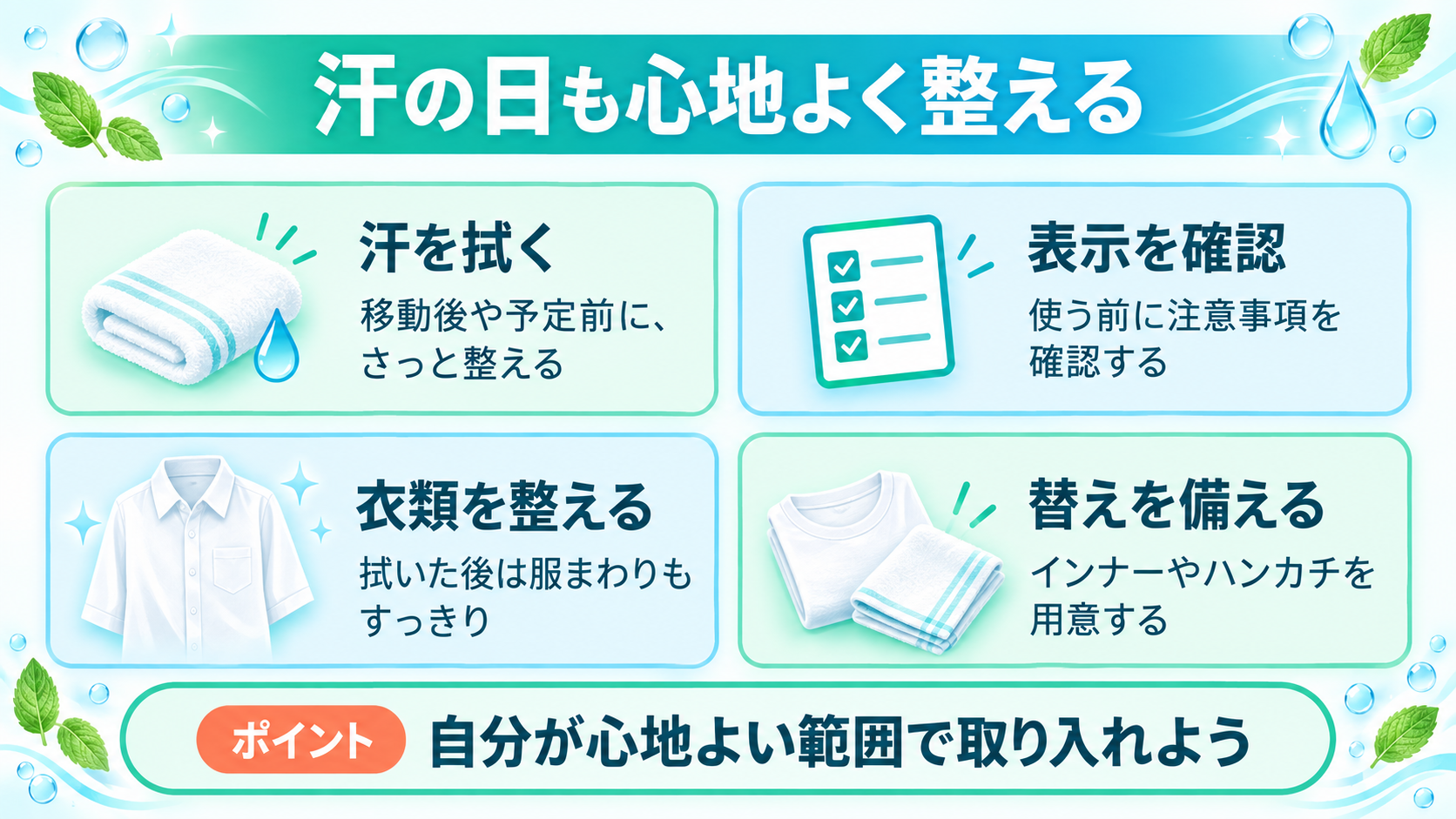 日常の汗と衣類の見直し