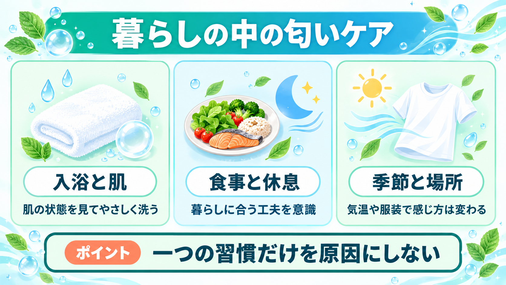 生活のなかで気になりやすい要素